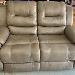 Gray Loveseat & 2 Matching Recliners 