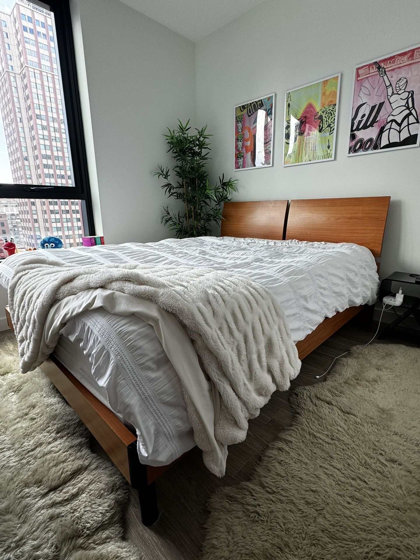 Queen bed frame - Dania furniture