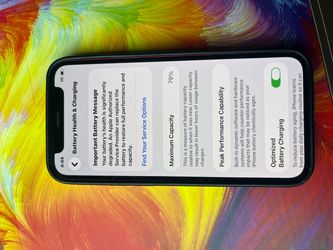 Apple iPhone with 79% Battery Health