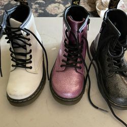 Drmartin boots 25 each pair pink black white size 9