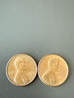 2 of the 1969 d Lincoln pennies