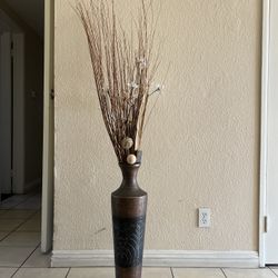 jarrón vase de metal