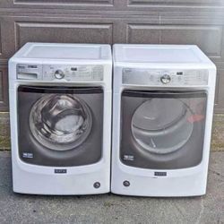 MAYTAG FRONT LOAD WASHER AND ELECTRIC DRYER. WORKS PERFECT. 30 DAYS WARRANTY.