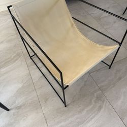 Chair, Iron and Heavy Canvas Fabric. 