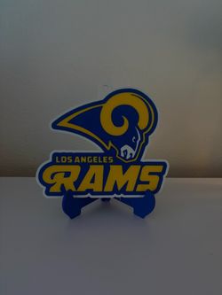 Los Angeles Rams Logo Sign with Stand