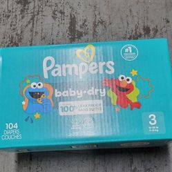Brand New Size 3 Pampers Brand New 104 Count