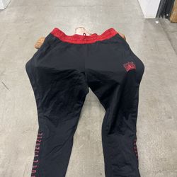 Jordan Black and Red Sweatpants Performance Joggers