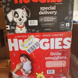 Huggies Newborn 2 Boxes 112 Count & 68 Count