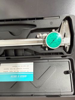 Dial Caliper Measuring Tool with Case Green face