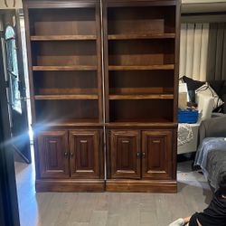 Two Solid Wood Book Shelfs 
