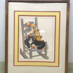 Cat in Rocking Chair-Original Painting