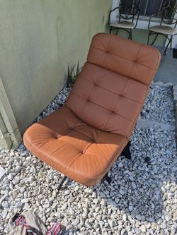 Brown Leather Ikea  Lounge Chair