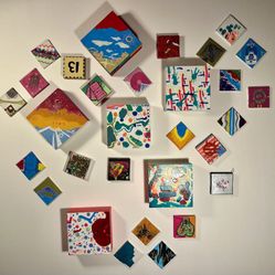 Set of 30 Original Acrylic Paintings by American Artist DAVID MICHAEL HAWLEY BEY