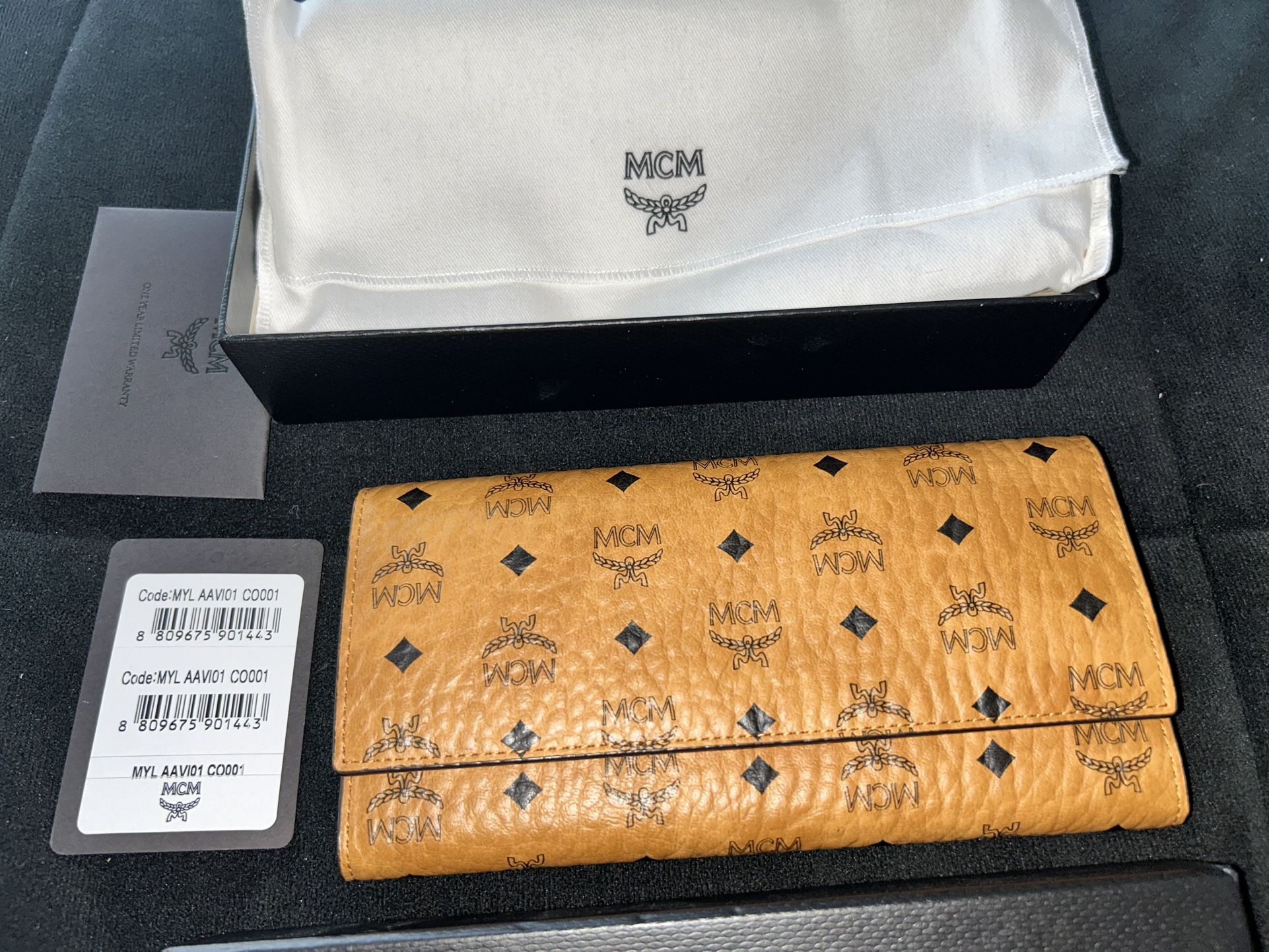 MCM Cognac Long Wallet