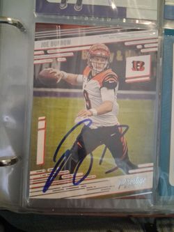 Joe Burrow authentic autograph catd