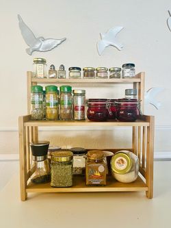 Countertop Organizer Bamboo Wooden