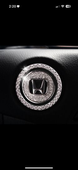 Honda Car Start Button | Bling Car Décor | Crystal Rhinestone Car Bling Ring | Emblem Sticker 