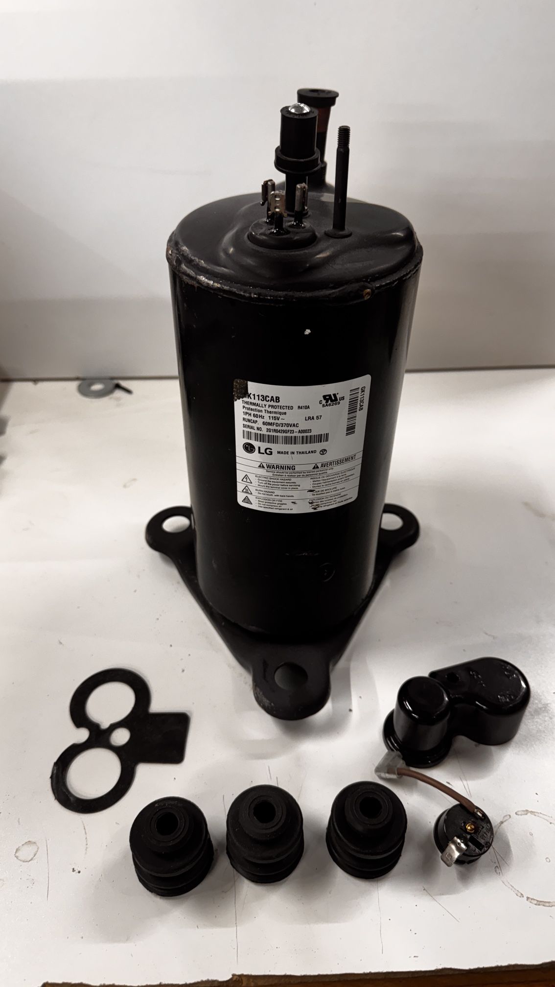 NEW LG HVAC Compressor – Model QK113CAB – R410A 