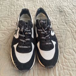 Golden Goose Black and Silver Sneakers
