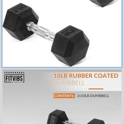 Dumbbells Rubber Coated Hand Weights for Exercises and Fitness Home Gym