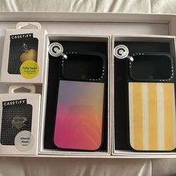 Casetify Iphone 17 Pro case bundle with Charts