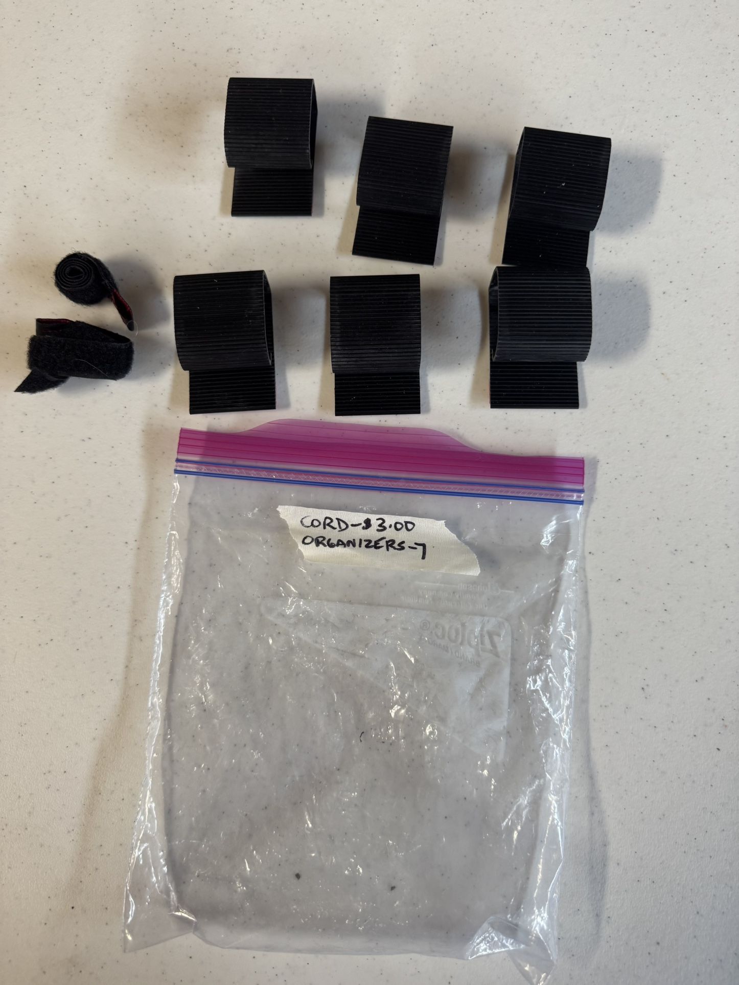 7-Black Cord Organizers