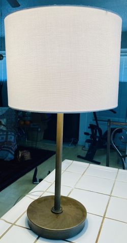 Bronze look 24” high Lamp with NEW lampshade 