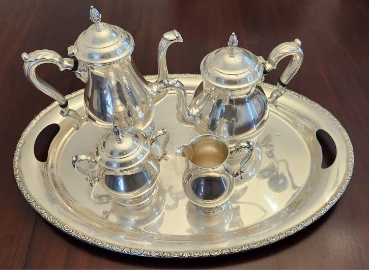 Prelude International Sterling Silver Tea Set with 23in