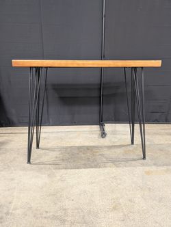 Rustic Wood Slab Console Table with Hairpin Legs