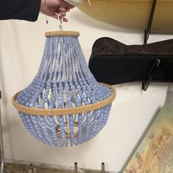 Blue Bead Chandlier
