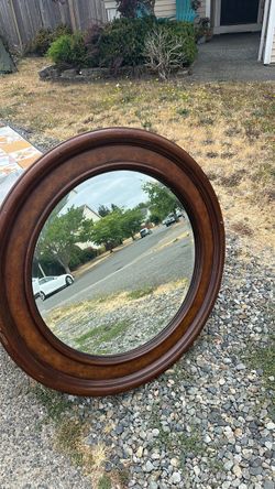 Large round wall mirror