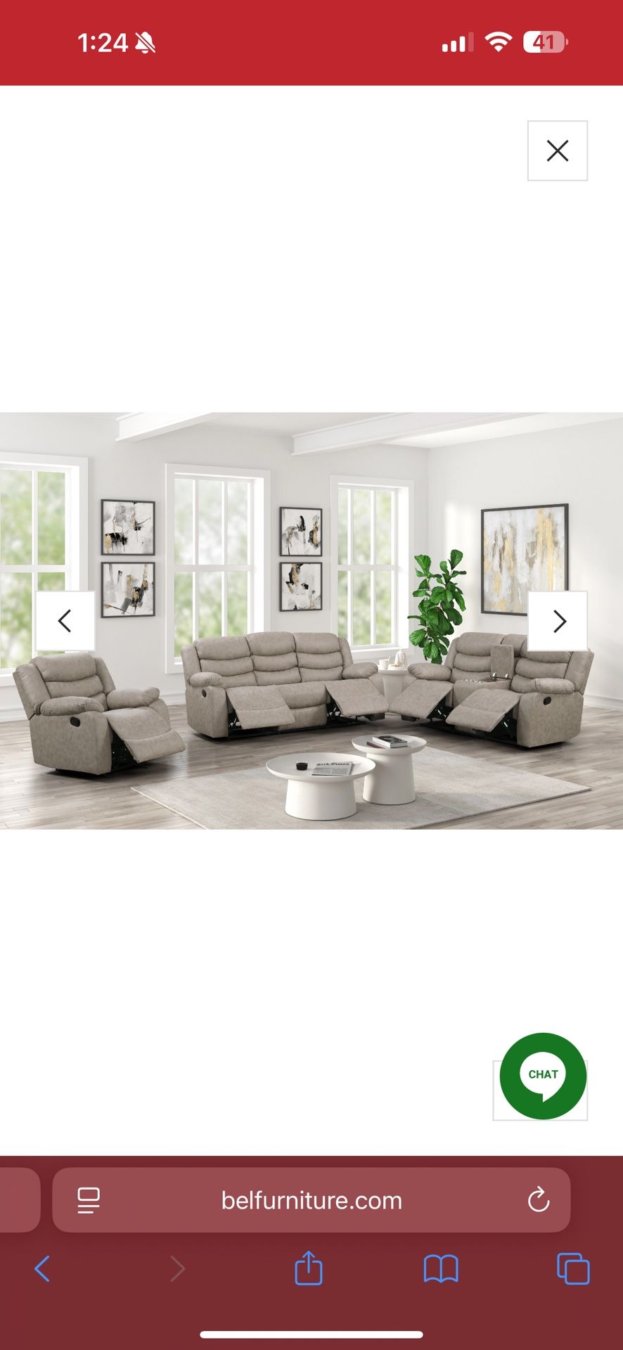 3 Piece Reclining Set