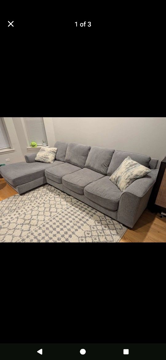 Blue/Gray Sectional Ashley Castano Couch