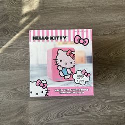 Hello Kitty Mini Fridge Thermoelectric Cooler – Holds Up to 6 Cans (Pink)