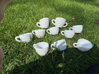 Milk Glass Tea Set