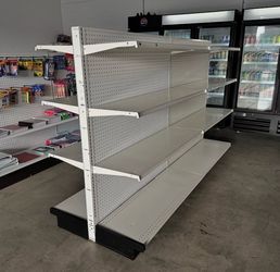 Double-Sided Retail Gondola Shelving Unit