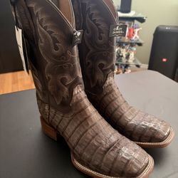 mens cody james dark brown caiman boots size 11 D