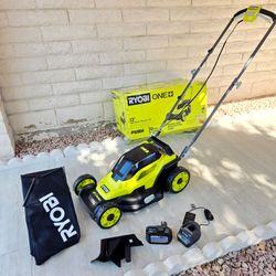 RYOBI 18V 13in Lawn Mower KIT with 4.0 battery and charger