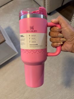 Stanley Quencher Tumbler Pink with Handle