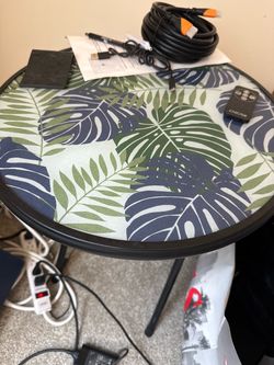 Small Round Folding Side Table – $10