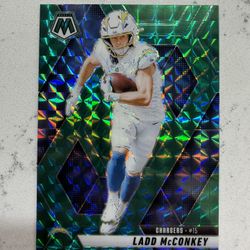 2025 Mosaic Football - Ladd McConkey - GREEN - Los Angeles Chargers - #15