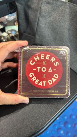 CHEERS TO A GREAT DAD- 20 coasters celebrating him- NEW