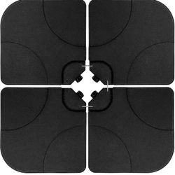 Simple Deluxe 4pcs Cantilever Offset Patio Market Stand with U Locking Shape Weights Water, Umbrella Square Base 