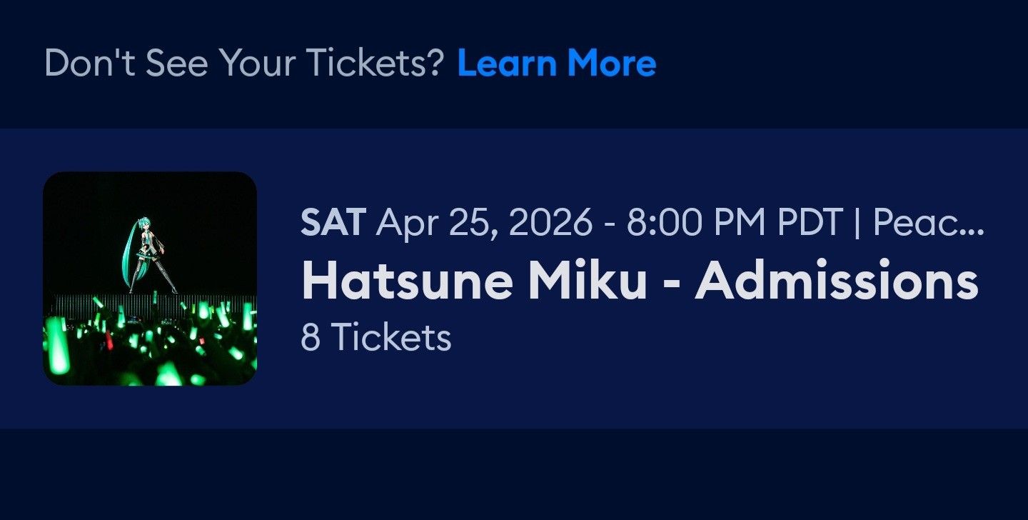 Hatsune Miku 2026 Expo Tickets LA