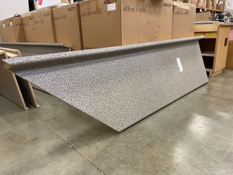 VT INDUSTRIES Tempo 8′ Miter Left Laminate Countertop with Granite Pattern