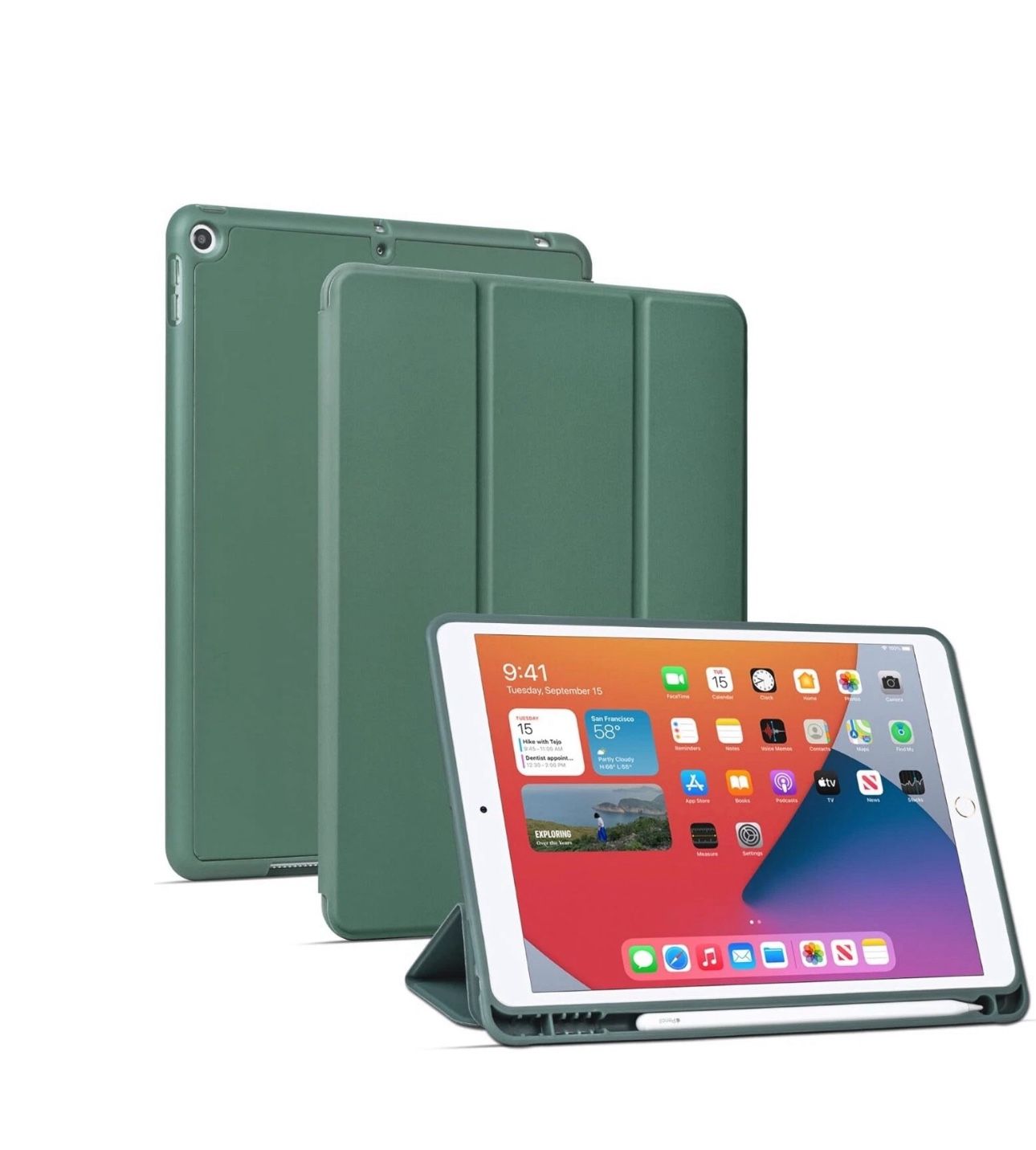 Case for iPad 10.2 inch Case (9,8,7th GEN) with Pencil Holder Auto Wake/Sleep 