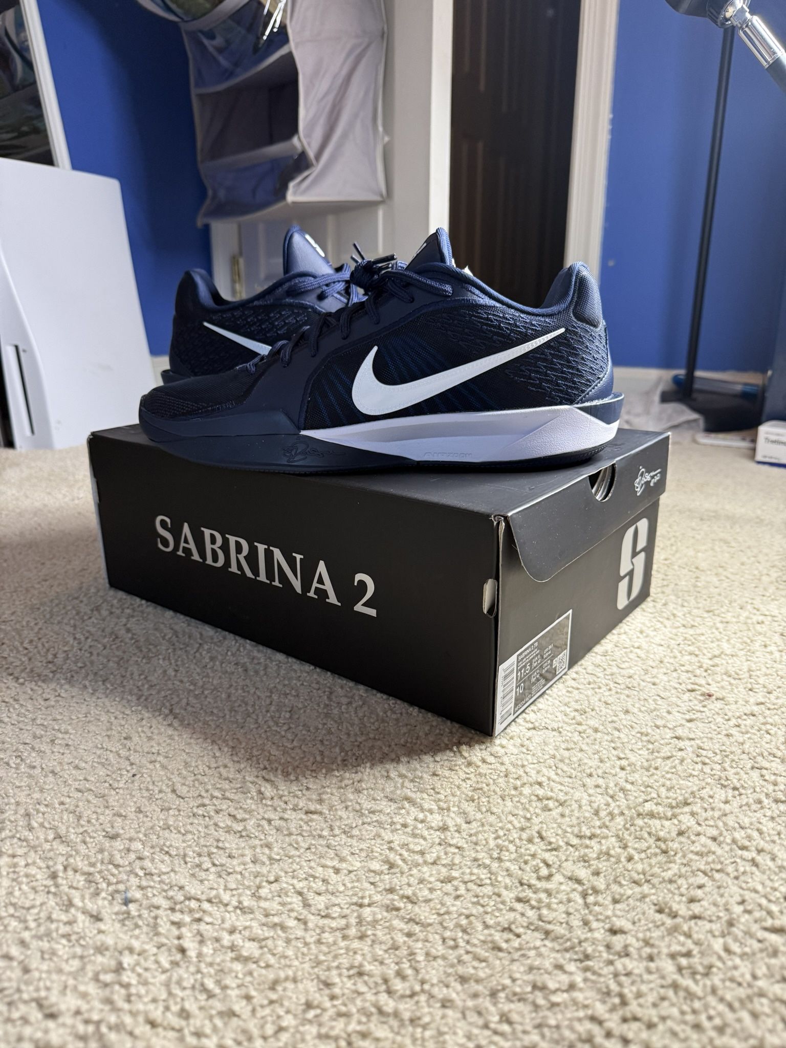 Nike Sabrina 2 TB Navy Basketball Shoe 10 M/11.5 W