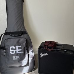 PRS SE Silver Sky With Maple Fretboard Electric Guitar Overland Gray (W/ fender 10ft Cable & Fender Mustang LT25 25W Amp!)