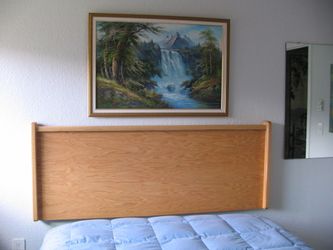 Headboard. Sled Rails. Oak.  Queen