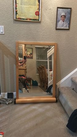 Mirror wood framed